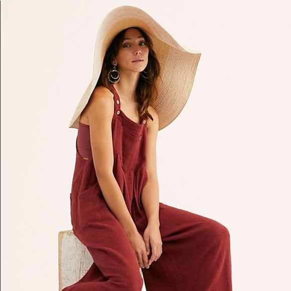 Free People Lola Hats Spinner Oversized Straw Hat Handmade Bold NWT $638 main image 7